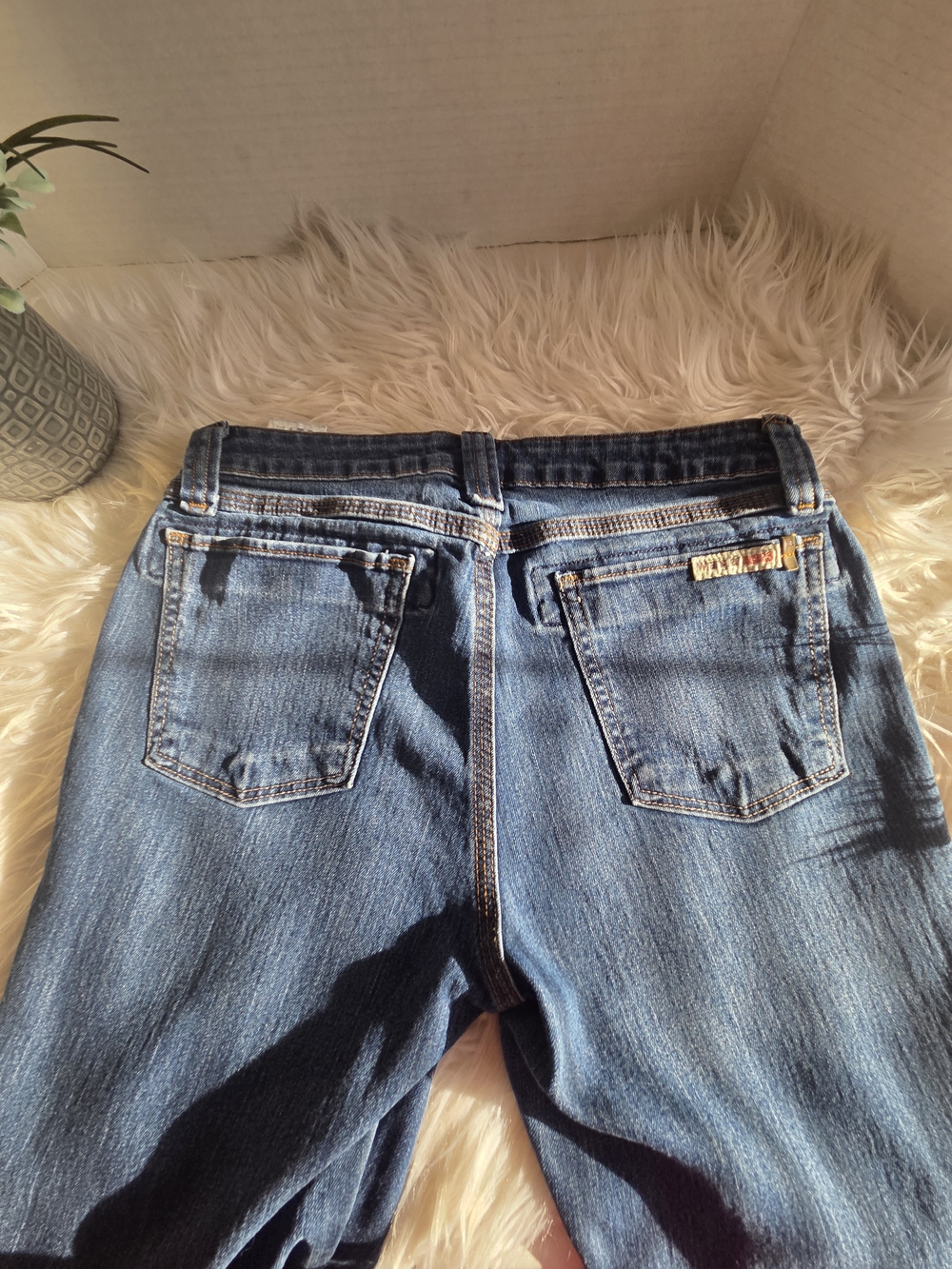Wrangler Riggs Workwear Women's Dark Blue Relaxed Fit Bootcut Jeans, Size 6 - Picture 6 of 8